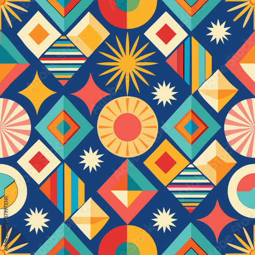 Trendy vector abstract geometric background with circles in Scandinavian retro style, seamless cover. Graphic pattern of simple shapes in gray tones, abstract white mosaic.