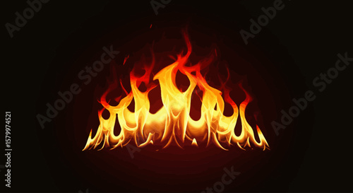 Vibrant Cartoon Flame Icons Collection