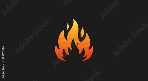 Vibrant Cartoon Flame Icons Collection