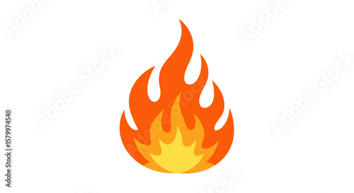 Vibrant Cartoon Flame Icons Collection
