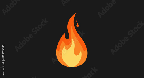 Vibrant Cartoon Flame Icons Collection