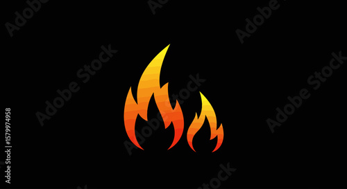 Vibrant Cartoon Flame Icons Collection