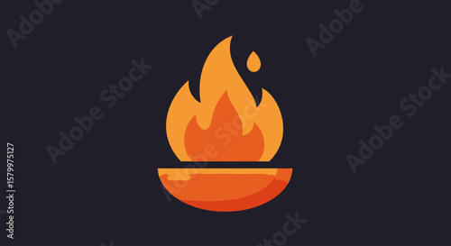 Vibrant Cartoon Flame Icons Collection