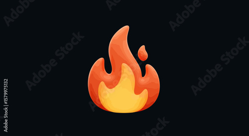 Vibrant Cartoon Flame Icons Collection