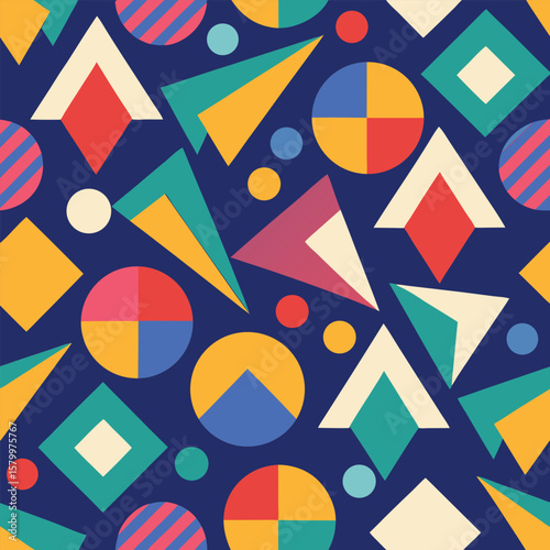 Trendy vector abstract geometric background with circles in Scandinavian retro style, seamless cover. Graphic pattern of simple shapes in gray tones, abstract white mosaic.