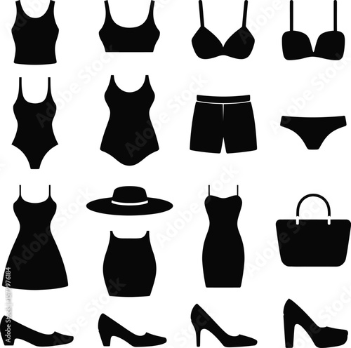 Black Womenswear Fashion Icons Silhouettes Collection