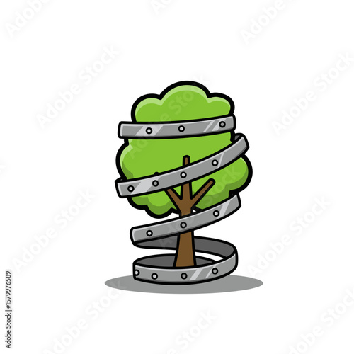 Tree Guard. Modern Multilayer Spiral Protection