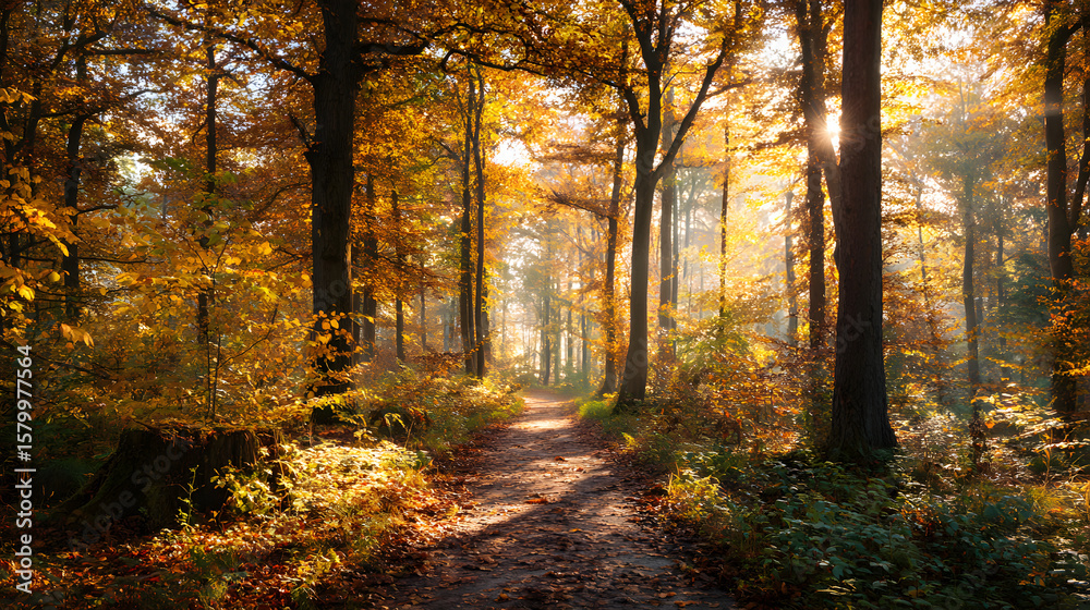 Obraz premium Autumn Forest Path