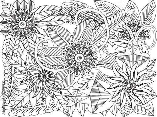 Flowers Coloring Pages For Adultes