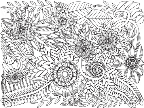 Flowers Coloring Pages For Adultes
