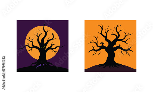 Spooky trees moon