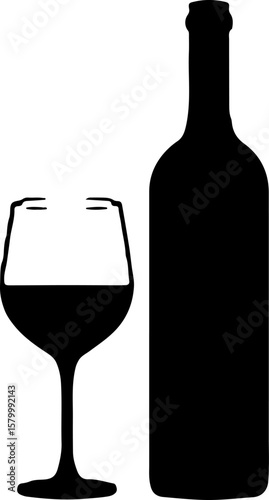 bottle and glass, wine, bottle, glass, alcohol, drink, red, isolated, white, beverage, wineglass, liquid, red wine, celebration, wine bottle, bar, winery, restaurant, object, grape, glasses, green, ca