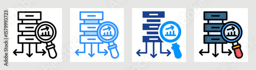 Advanced Analytics Icon Collection Set Multiple Style