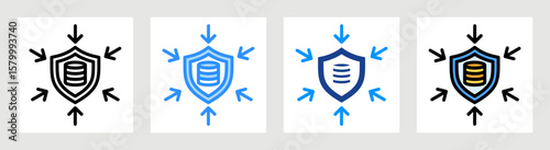 Data Centric Security Icon Collection Set Multiple Style