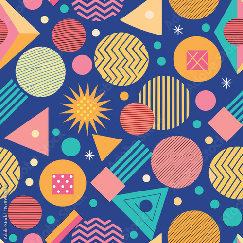 Trendy vector abstract geometric background with circles in Scandinavian retro style, seamless cover. Graphic pattern of simple shapes in gray tones, abstract white mosaic.