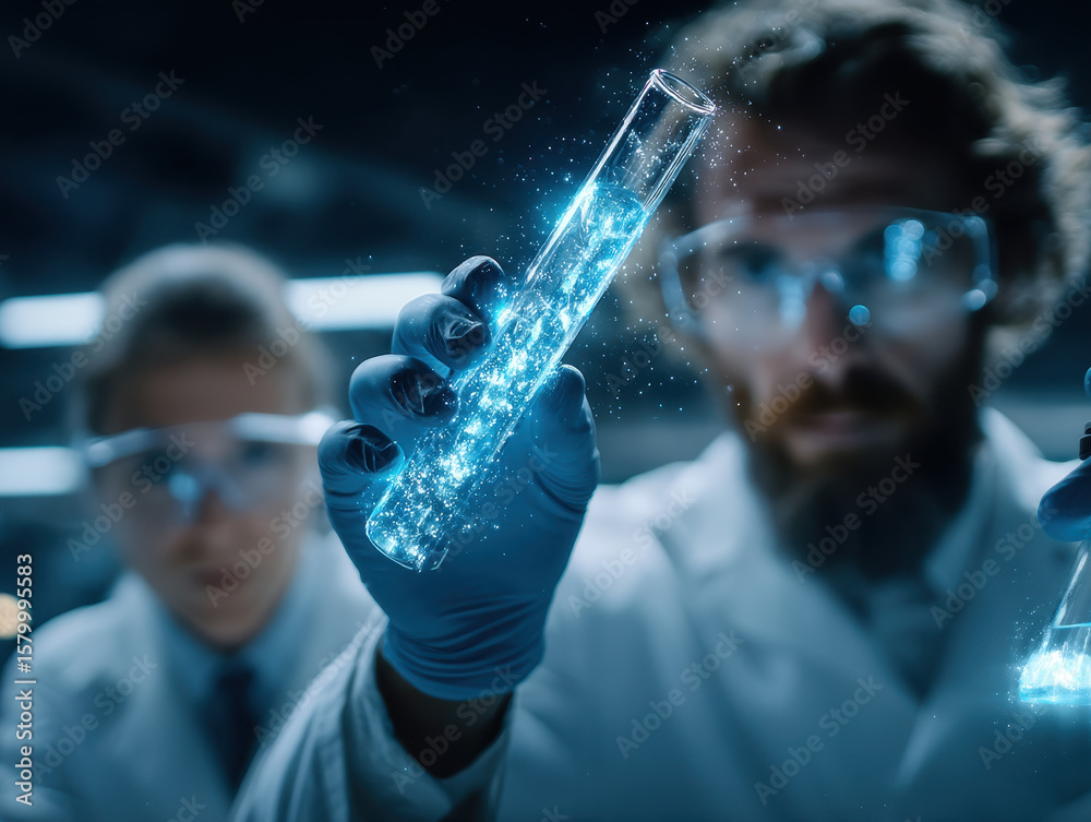 Fototapeta premium Scientists conduct experiments on artificial photosynthesis systems in advanced laboratory setting