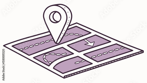 Map location pin destination travel route navigation direction gps guide planning journey 100char