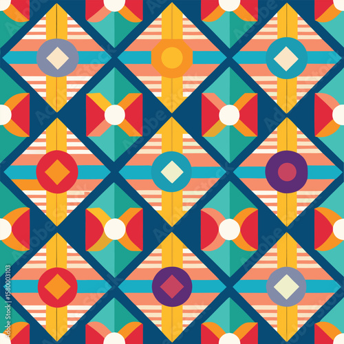 Trendy vector abstract geometric background with circles in Scandinavian retro style, seamless cover. Graphic pattern of simple shapes in gray tones, abstract white mosaic.