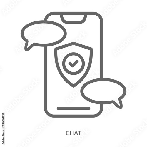 Chat Icon Line Style. Design Vector Illustration