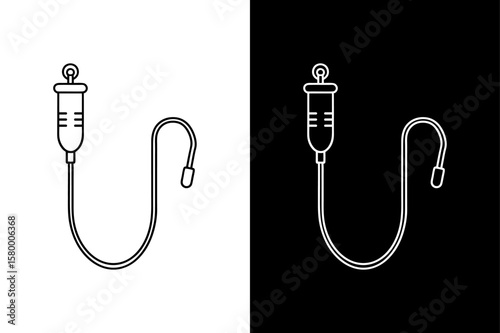 Minimal Catheter Vector Icon. Simple Medical Sign for Healthcare Use