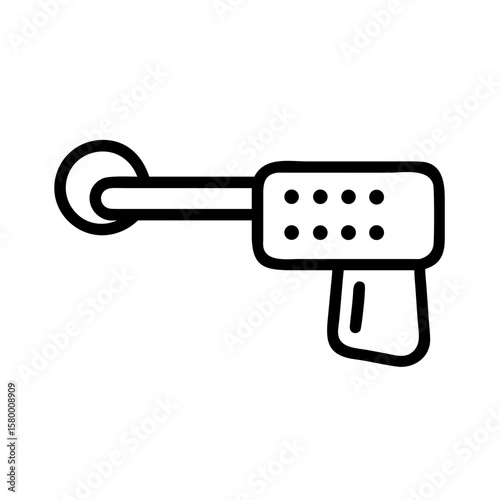 An illustration of a black gun.