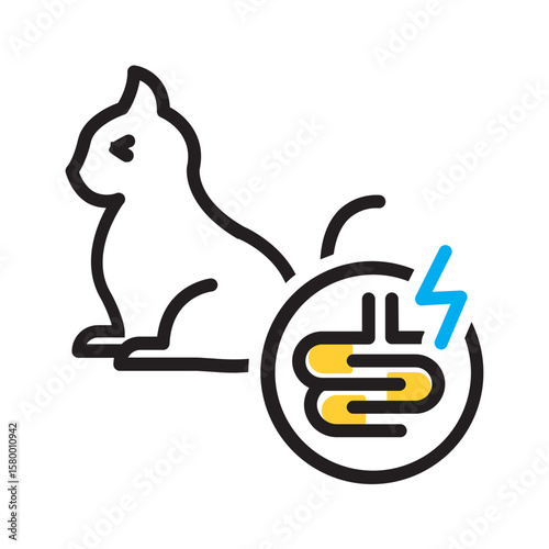 Vector multi color icon for Chronic disease