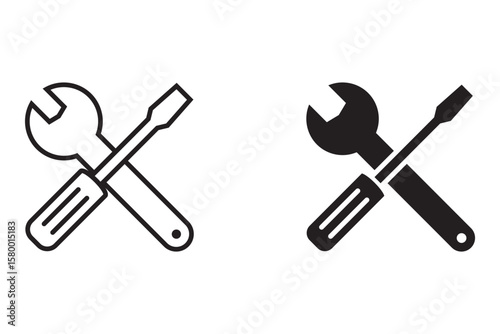 setting icon set. vectors for web, computer and mobile applications. eps vector