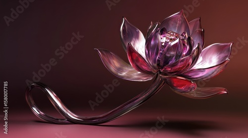 Elegant glass lotus flower
