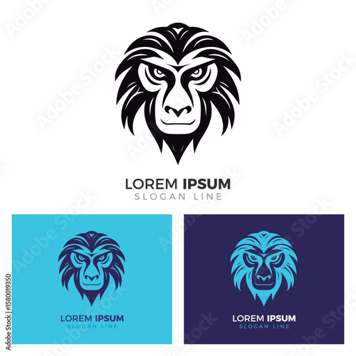Baboon Simple Logo Design.
