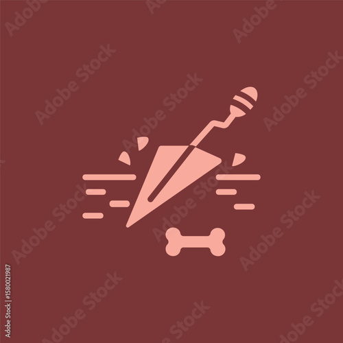 illustration of an archaeological excavation icon
