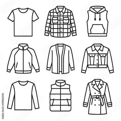 Layer vector shirt flannel oversized puffer coat fashion long cardigan icon icons