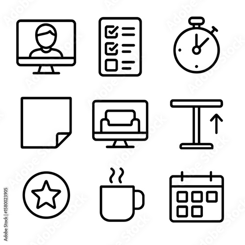 Task board home icon reminder call video priority tracker work from digital