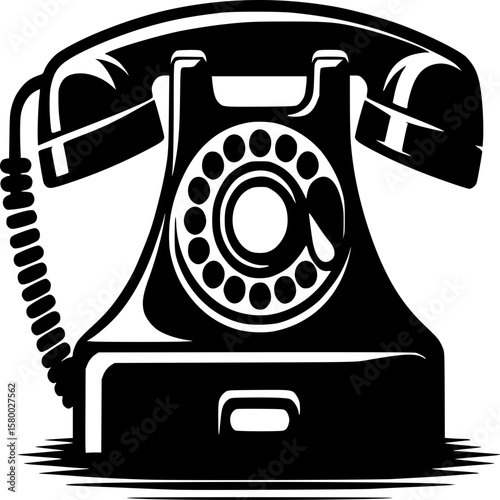 Vintage Rotary Phone: A classic rotary phone, a relic of a bygone era, stands as a symbol of simpler times and nostalgic communication.