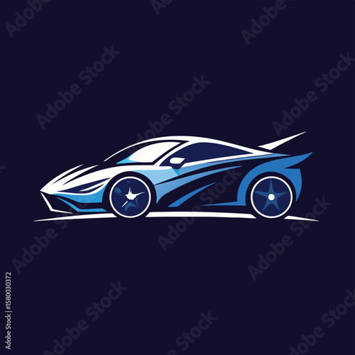Car logo, auto detailing logo, automotive logo. Sports vehicle vector illustration, sports vehicle icon