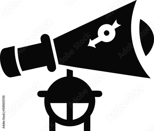 Vector silhouette icon illustration of a lamp and lantern design