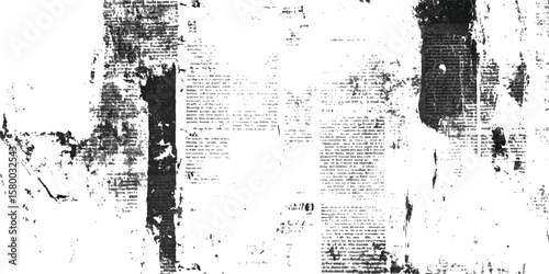 Grunge newsprint texture, vintage wallpaper pattern, vintage poster design. Old crumpled grunge newspaper paper texture background.