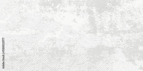 White old concrete wall grunge texture - wide banner format background with copy space for text. Grunge gray texture of chips, cracks, scratches, Soft  modern arts