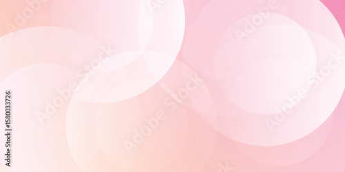 Minimalist banner background, pastel colorful, pink and yellow gradations. Circle effect style geometric, abstract background modern arts
