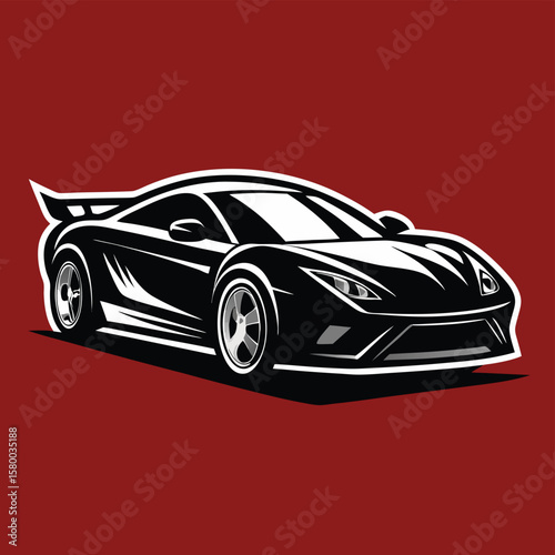 Car logo, auto detailing logo, automotive logo. Sports vehicle vector illustration, sports vehicle icon