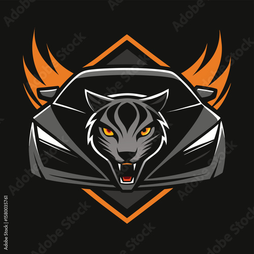 Car logo, auto detailing logo, automotive logo. Sports vehicle vector illustration, sports vehicle icon