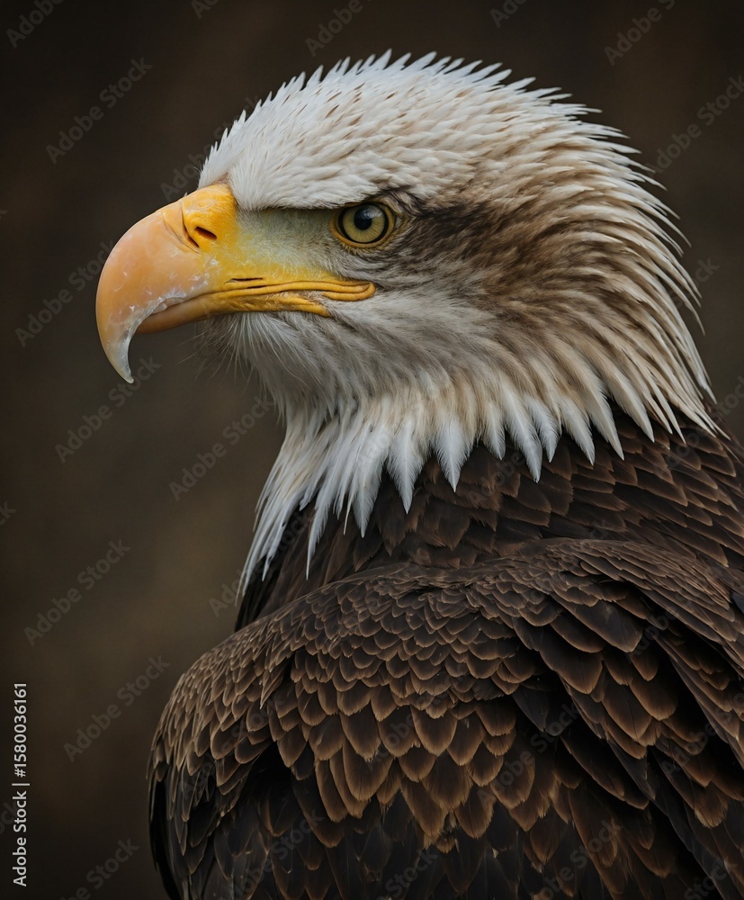 Fototapeta premium Bald Eagle Profile Portrait
