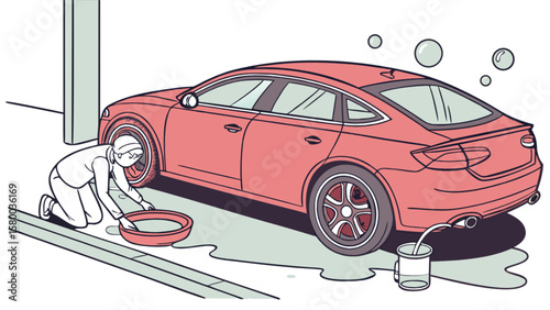 Car washing at home diy