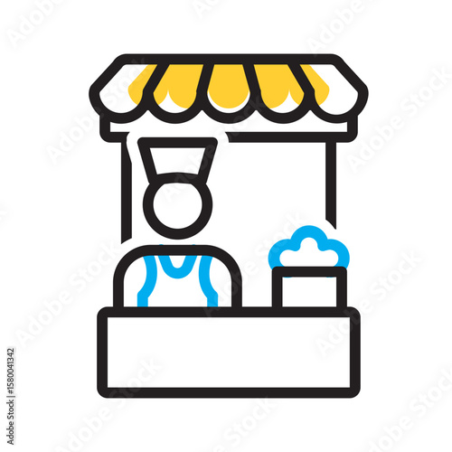 Vector multi color icon for Vendor