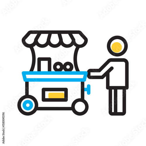 Vector multi color icon for Vendor