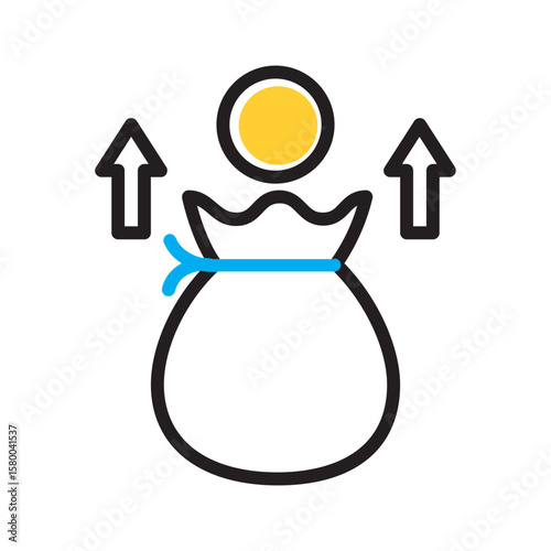 Vector multi color icon for Outcome