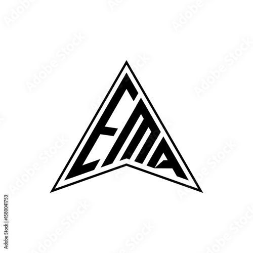 A black and white logo featuring the letters 'EMA' within a triangular shape that resembles an upward-pointing arrow