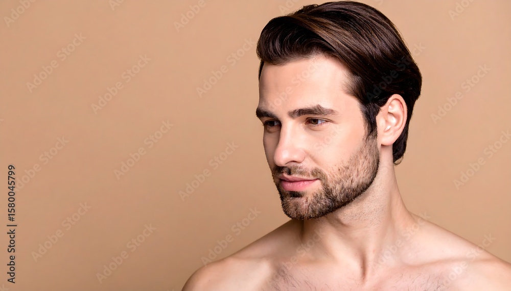 Obraz premium Close-up of a man's profile