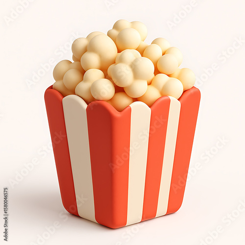 Delicious Popcorn in Striped Container