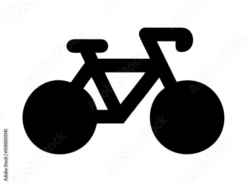 A vector illustration of a vintage bicycle or tricycle silhouette, perfect for a sport and cycling icon or transportation symbol