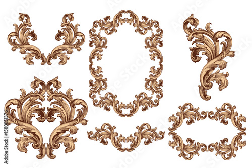 Classical baroque vector of vintage element for design. Decorative design element filigree calligraphy vector. You can use for wedding decoration of greeting card and laser cutting